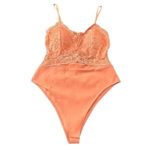 Lingerie bodysuit, dark pink, new with tags